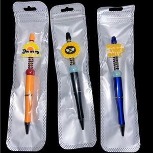 Set of 3 Decorative Sunshine & Good Vibes Pens